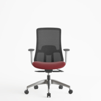 Chaise de bureau ergonomique minimaliste SITSTAR, chaise de bureau en maille respirante confortable à dossier moyen pour projet de design de mobilier de bureau