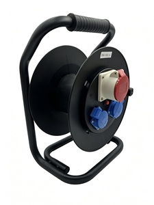 Enrollador de Cable Industrial Impermeable IP44 de 25m 5G2.5mm² con Enchufes Multinacionales, Regleta de Alimentación de Alta Resistencia de 3600W - Product Image 2