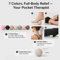 Approvisionnement direct usine : Nouvelles balles de yoga en silicone transfrontalières, outil de relaxation pour les épaules et les pieds, en caoutchouc, pour l'exercice et le fitness