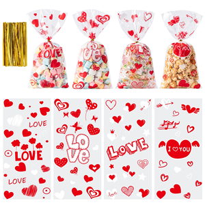 Bolsas de Celofán BOPP al por Mayor con Cierres de Alambre, Bolsas Planas Transparentes para Dulces y Galletas - Product Image 1