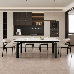 Meubles de salon convertibles en bois massif rectangulaires modernes et durables, 6 chaises, meubles de luxe pour hôtel, villa, appartement - Product Image 5