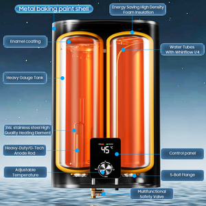 High Quality Metal Shell Slim Flat 30L 50L 80L 100L Double <strong>Tank</strong> Electric <strong>Water</strong> Heater for Outdoor <strong>RV</strong> Car &amp; Bathroom Use - Product Image 5