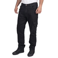 Pantalons de travail en coton personnalisés pour hommes, vente en gros, pantalon cargo de poids moyen, respirant, confortable, jean bleu western cowboy
