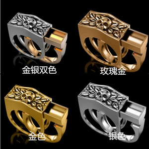 Anello Vintage a Forma di Teschio per Uomo, Stile Punk con Scomparto Nascosto, Accessorio di Moda - Product Image 3