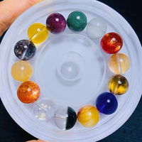 Bracelet extensible en pierres naturelles de guérison : Quartz Rutile Doré, Améthyste et Pierres Précieuses Assorties pour Collection