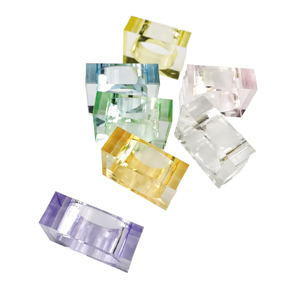Anillo de Servilleta Cuadrado de Acrílico Cristal en Varios Colores, Diseño Clásico, Porta Servilletas para Decoración de Fiestas - Product Image 1