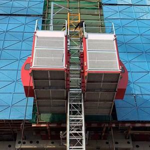 Hugecrane haute vitesse <span class=keywords><strong>SC200</strong></span>/<span class=keywords><strong>200</strong></span> élévateur de <span class=keywords><strong>construction</strong></span> d'ascenseur à double cage avec hauteur de levage de 250m à 650m de haute qualité - Product Image 1