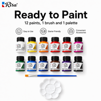 Pots de peinture acrylique 25 ml, personnalisation OEM exclusive, peinture artistique DIY, 12 couleurs, imperméable, résistant aux UV