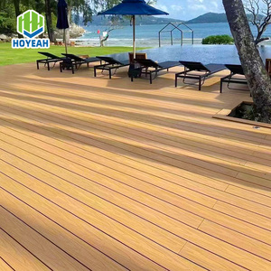 Nhà Máy Bán buôn 150*22 mét không thấm nước co-đùn WPC boong cho biệt thự vườn ngoài trời WPC Composite <span class=keywords><strong>decking</strong></span> - Product Image 6