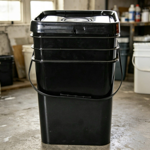 Seau de stockage 20 kg en PP, poignée en plastique, vente directe d'usine, seau carré en plastique de 20 litres - Product Image 2