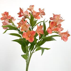 <span class=keywords><strong>Fleur</strong></span> d'alstroémeria artificielle 3D de haute qualité au toucher réaliste pour la décoration d'événements - Product Image 2