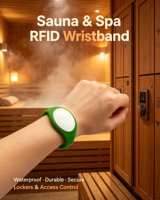 Bracelet en silicone RFID avec logo personnalisé, puce 1K, pour vestiaires de salle de sport, sauna, parc aquatique