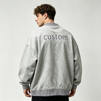 Sweat-shirt à capuche pour homme en molleton 100% coton 360 GSM, motif gingham à carreaux, avec broderie 3D et impression sérigraphique, effet délavé, coupe classique, ODM Daily Campus
