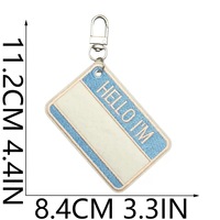 En stock, Corée, porte-clés en tissu tissé coloré et mignon, design durable double face pour téléphone portable et accessoires de sac à bagages