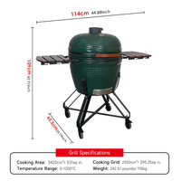 Barbecues au charbon de bois vert de 26 pouces SEB Kamado Manufacturer, Asador De Carbon, barbecue en céramique Kamado