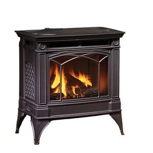 Estufa de pellets de leña moderna para exteriores con función de cocción de biomasa, chimenea de hierro fundido para villas, combustible de leña - Product Image 1