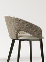 Chaise de salle à manger en cuir moderne minimaliste avec pieds en métal, mobile, adaptée aux salles à manger, cafés et hôtels