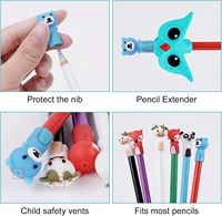 Poignée de crayon en silicone respirante avec trous d'aération, aide à l'écriture ergonomique douce pour enfants, support de stylo anti-transpiration pour une prise en main correcte