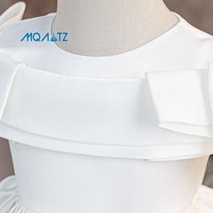 MQATTZ Abito da compleanno per bambini con fiocco, tinta unita, vestito per spettacoli, best seller - Product Image 4