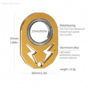 Llavero Unisex con Alivio de Presión de Metal Duradero y Creativo, Soporte de Anillo de Dedo para Uso en Exteriores, Amantes Personalizados - Product Image 5