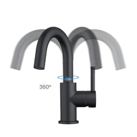 Robinet de lavabo de salle de bain design 2026, eau chaude et froide, en acier inoxydable 304 avec bec flexible col de cygne - ZY-B203L