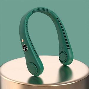 Portable <b>Neck</b> <b>Fan</b> with Digital Display, 5 Speed Hands-Free Bladeless USB Rechargeable <b>Cooling</b> <b>Fan</b> for Outdoor Sports - Product Image 4