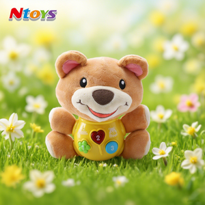 Jouet <span class=keywords><strong>ours</strong></span> en peluche de bonne qualité avec lumières et musique-Animal en peluche doux pour l'éducation précoce des enfants et la fête - Product Image 3