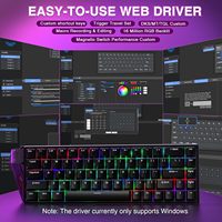 Clavier de jeu mécanique à effet Hall AULA WIN68 HE PRO - Interrupteurs magnétiques, rétroéclairage RGB, taux de polling 8 kHz, déclenchement rapide, compact