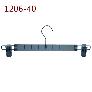 Fashion 40cm Plastic Bottom <strong>Hanger</strong> with <strong>Clips</strong> Clothing Organizer for Pants Display Injection Technics for Wardrobe Use - Product Image 4