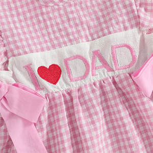 Vestido de verano para el día de la <span class=keywords><strong>madre</strong></span>, sin mangas, con volantes, estampado a cuadros, línea A, informal, para niña pequeña, Princesa, 1 unidad - Product Image 5