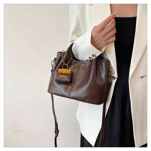 Fashionable retro two-piece PU leather women's handbag shoulder bag - Product Image 6