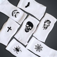 Chaussettes de sport décontractées respirantes tricotées pour enfants et jeunes, personnalisées, à motif amusant pour Halloween, vente en gros d'usine