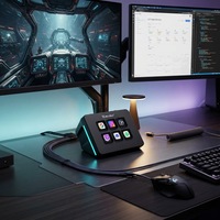 Clavier de raccourcis programmable MiraBox Mini Stream Controller Macro Pad pour la configuration de diffusion en direct sur OBS, Twitch et YouTube