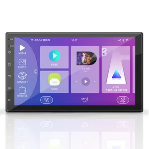 Universale 1din touch screen android autoradio lettore dvd sistema di altoparlanti bluetooth 7 pollici carplay autoradio