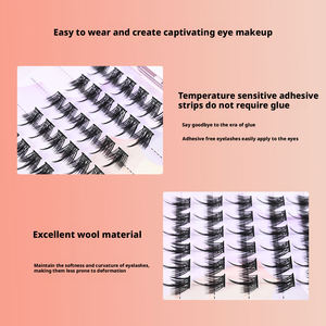 Pestañas Postizas de <span class=keywords><strong>Volumen</strong></span> Mega 10D-20D, Hechas a Mano, de Mink Sintético, Pre-Adheridas, de Presión, DIY, 6 Filas, de Larga Duración, Segmentos de Pestañas - Product Image 4