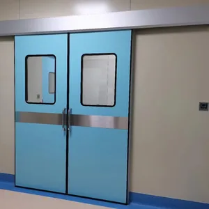 Porta Automática Selada Hermeticamente Quarto Desinfetado Hospital Médico Interior Operacional Porta Deslizante