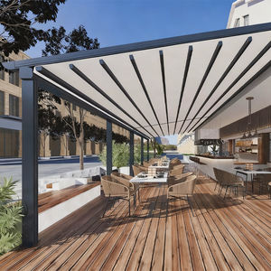 Auvent de terrasse extérieur de haute qualité en tissu PVC, auvent électrique motorisé, imperméable, pergola rétractable - Product Image 1