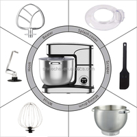 Batteur sur socle électrique commercial SOHEF 2800W 16QT OEM personnalisé pour aliments, fonctionnement continu 24h/24 et 7j/7, engrenage métallique, certifié CE, écran tactile LED 12