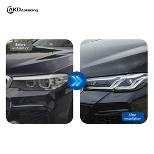 Faros Delanteros AKD Auto Actualizados Estilo M5 con Luces de Circulación Diurna Láser Amarillas/Blancas para BMW Serie 5 2018-2023 G38 G30 F90, Faros LED 525i 530i 540i - Product Image 2