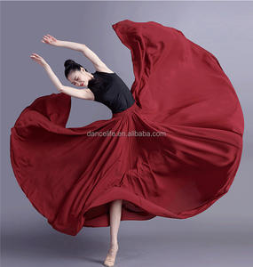 Jupe en mousseline 720 degrés pour femme, tenue d'entraînement pour <span class=keywords><strong>danseuse</strong></span> <span class=keywords><strong>gitane</strong></span>, assortiment 720 °   Jupe longue de danse pour femmes, robes de scène pour spectacles - Product Image 4