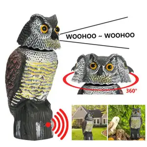 Vườn Tượng Ngoài Trời Trang Trí Owl Động Vật Bức Tượng Nhựa Owl Săn Bắn Mồi Cho Cú Mồi Để Scare Chim Đi Răn Răn Răn Răn Răn