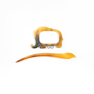 Épinglette de châle unisexe artisanale en corne de buffle naturelle, en forme d'éléphant, écologique et légère, pour écharpes et foulards, objet décoratif en corne. - Product Image 3