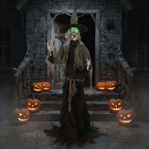 Decorazione Animata Elettrica a Induzione Meccanica per Halloween: Grande Strega Oscillante, Fantasma Luminoso, Scheletro Ornamentale in Piedi - Product Image 3
