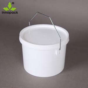 Seau à peinture Innopack en plastique recyclé de 2 L avec couvercle et poignée, couleur et forme personnalisées, certifié ISO, logo du client, impression par transfert thermique - Product Image 4