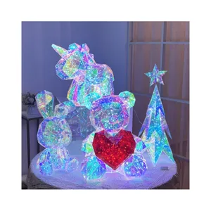 Valentine's Day small pendant creative colorful cartoon animal luminous LED decorative pendant