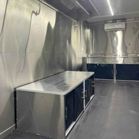 Remorque de camion-restaurant de 13 pieds avec cuisine complète en acier inoxydable, homologuée DOT CE pour la restauration rapide et les hot-dogs