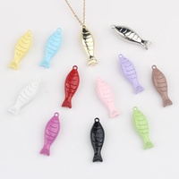 Pendentifs Breloques en Alliage de Zinc Électroplaqué Coloré en Forme de Petit Poisson pour Bijoux DIY : Bracelets, Colliers, Boucles d'Oreilles
