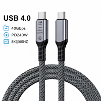 Câble USB4 Type C 8K 40 Gbps 240 W PD3.1 QC4.0 pour Thunderbolt 4, câble de charge rapide Thunderbolt 3 USB C vers C, transfert de données