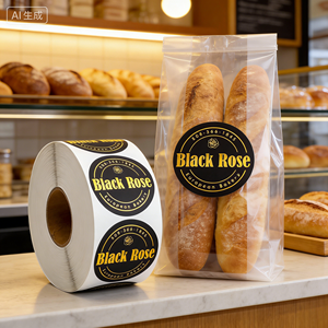 Etichette Adesive Personalizzate per Pasticceria, Stampa Impermeabile in Vinile con Lamina Dorata, Logo Alimentare per Confezioni di Dolci e Dessert - Product Image 5