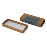 Boîte d'allumettes en papier kraft rigide vierge personnalisée avec logo personnalisé, recyclable, laminage mat